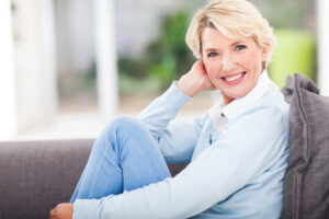 woman smiling at camera 